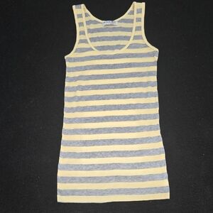 Michael Stars Gray and Yellow Striped Top